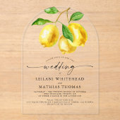 レモンシトラスウォーター結婚カラー アクリル招待状 (正面)