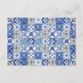 レモンシトラスグリーンリーフローラウェディングレセプション エンクロージャーカード (裏面)