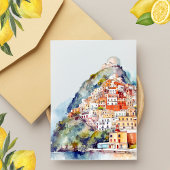 レモンシトラスサマーイタリアンブライダルシャワー サンキューカード