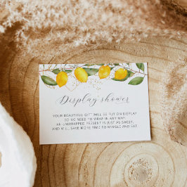 レモンシトラスサマーディスプレイシャワーブライダルシャワー エンクロージャーカード