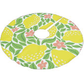 レモンシトラスサマーヴィンテージ模様 ブラッシュドポリエステルツリースカート (アングル)