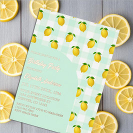レモンシトラスサマー誕生日 箔招待状