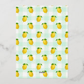 レモンシトラスサマー誕生日 箔招待状 (裏面)