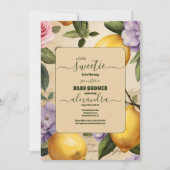 レモンシトラスサマー ジェンダーニュートラル ベビーシャワー 招待状 (正面)