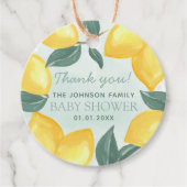 レモンシトラスサンキューパーティーフェイスギフトラベル フェイバータグ (正面)