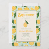レモンシトラススクイズサマー誕生日招待状 招待状 (正面)