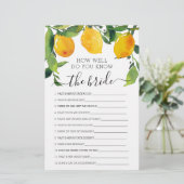 レモンシトラスダブルサイドブライダルシャワーゲーム (スタンド正面)