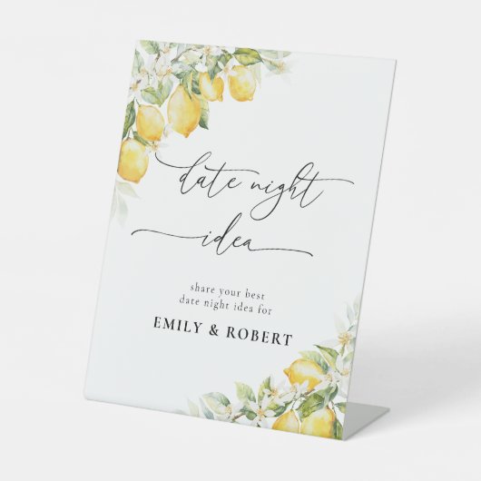 レモンシトラスデイトナイトアイディアサイン 台座サイン (正面)