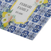 レモンシトラスネイビーブルーイタリアン地中海の カッティングボード (角)