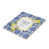 レモンシトラスネイビーブルーイタリアン地中海の タイル (側面)