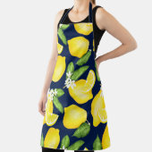 レモンシトラスネイビーブルーエプロン エプロン (インサイチュ)