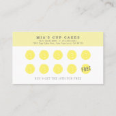 レモンシトラスパターンキュートイエローロイヤリティカード 名刺 (裏面)