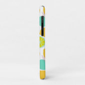 レモンシトラスパターンティール(緑がかった色)イエローパーソナライズされた Case-Mate iPhoneケース (裏面/左)