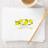 レモンシトラスパターンホワイト差出人住所ラベル ラベル (インサイチュ)