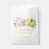 レモンシトラスピンクフローラブライダルシャワー フェイバーバッグ (正面)