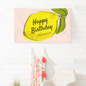 レモンシトラスピンク誕生日 横断幕 (インサイチュ)