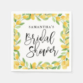 レモンシトラスフルーツウォーターブライダルシャワー スタンダードカクテルナプキン (正面)