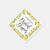 レモンシトラスフルーツウォーターブライダルシャワー スタンダードカクテルナプキン (角)