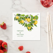 レモンシトラスフルーツカクテルパーティー スタンダードカクテルナプキン (インサイチュ)