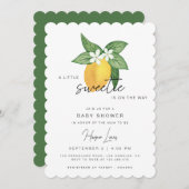 レモンシトラスフルーツサマーベビーシャワー招待状 招待状 (正面/裏面)