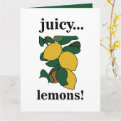 レモンシトラスフルーツサマー誕生日 カード (黄色い花)