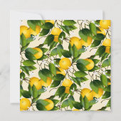 レモンシトラスフルーツパーティー 招待状 (裏面)