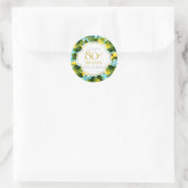 レモンシトラスフルーツフローラバースデーパーティー ラウンドシール (バッグ)