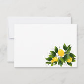 レモンシトラスフルーツフローラパーティー 出欠カード (裏面)