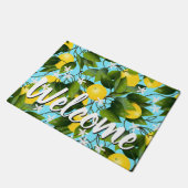 レモンシトラスフルーツフローラ ドアマット (アングル)