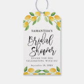 レモンシトラスフルーツブライダルシャワー ギフトタグ (正面)
