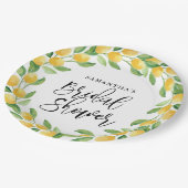 レモンシトラスフルーツブライダルシャワー ペーパープレート (アングル)