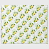 レモンシトラスフルーツボタニカル ラッピングペーパー (フラット)
