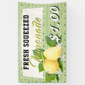 レモンシトラスフルーツレモネードスタンド 横断幕 (縦)