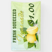 レモンシトラスフルーツレモネードスタンド 横断幕 (縦)