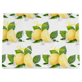 レモンシトラスフルーツ植物学 ラージペーパーバッグ (正面)