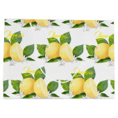 レモンシトラスフルーツ植物学 ラージペーパーバッグ (裏面)
