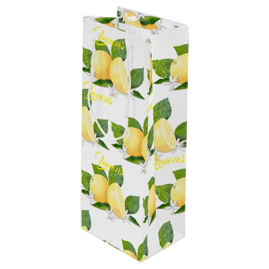 レモンシトラスフルーツ植物学 ワインギフトバッグ (正面アングル)