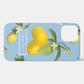 レモンシトラスフローラダスティブルー Case-Mate iPhoneケース (裏面 (横))