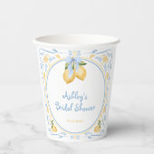 レモンシトラスフローラブライダルシャワー紙カップ 紙コップ (正面)