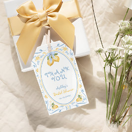 レモンシトラスフローラブライダルシャワー ギフトタグ