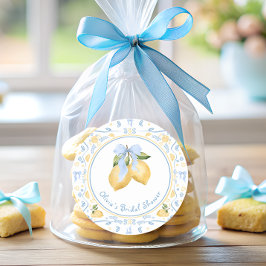 レモンシトラスフローラブライダルシャワー ラウンドシール