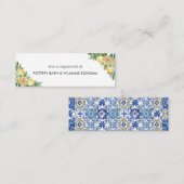 レモンシトラスフローラブライダルレジストリカードミニ スキニー名刺 (正面/裏面)