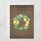 レモンシトラスフローラリーフ水彩30歳の誕生日 招待状 (裏面)