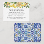 レモンシトラスフローラ結婚グリーンの願い井戸 エンクロージャーカード (正面/裏面)