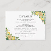 レモンシトラスフローラ結婚グリーン詳細 エンクロージャーカード (正面)