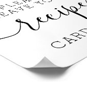 レモンシトラスブライダルシャワーレシピカードサイン ポスター (角)