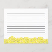 レモンシトラスブライダルシャワーレシピカード (裏面)