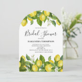 レモンシトラスブライダルシャワー招待 招待状 (スタンド正面)