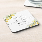 レモンシトラスブライダルシャワー飲料用コースター コースター (左側)