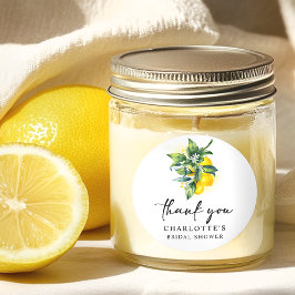 レモンシトラスブライダルシャワー ラウンドシール
